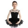 thumbnail image 1 of Alvivi Kids Girls Ballet Tutu Dress Dance Leotard Outfit Ballerina Princess Skirted Dancewear Performance Costume Black 8, 1 of 7