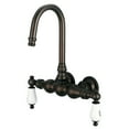 thumbnail image 3 of Water Creation F6-0014-03-AL 3.38 in. Brown Vintage Classic Center Wall Mount Tub Faucet - Oil-Rubbed Bronze, 3 of 5