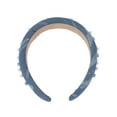 thumbnail image 4 of Unique Bargains 1 Pc Pearl High Cranium Sponge Headbands Light Blue, 4 of 6