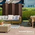 thumbnail image 3 of Sorbus 6 Panel Room Divider Tall Privacy Partition Screen Extra Wide Double Hinged Mesh Hand-Woven Folding Wall Divider - 6ft, 3 of 7