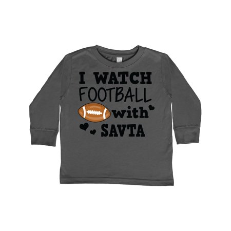 

Inktastic I Watch Football with My Savta Gift Toddler Boy Girl Long Sleeve T-Shirt
