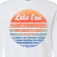 thumbnail image 4 of Inktastic Lake Erie Distressed Retro Sunset Long Sleeve T-Shirt, 4 of 5