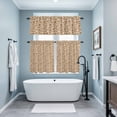 thumbnail image 3 of Brown Floral Kitchen Curtains Sets for Windows 36 Inch Length, Vintage Rustic Flowers Botanical Spring Rod Pocket Window Treatments Tier Curtains and Valances Set for Bedroom/Bathroom, 3 of 8