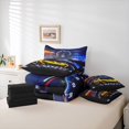 thumbnail image 6 of jejeloiu Extreme Sports Car 7-Piece Bedding Comforter Set,Racing Speed King Bedding Sets,Yellow Race Car Bed Sheets For Boys Teens,Luxury Bedroom Decor Reversible, 6 of 8