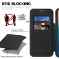 thumbnail image 2 of ELEHOLD Magnetic Wallet Case For iPhone 17 Pro,  RFID Blocking Luxury PU Leather Full Body Flip Card Slots Shockproof Wallet Cover ,Black, 2 of 8