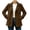 Brown, variant on Vixolx Womens Cropped Pea Coat Casual Notched Lapel Collar Jacket Coat Loose Double Breasted Outerwear Fall Winter Warm Clothes