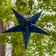 thumbnail image 4 of Aurora Superstar 30" Blue Hanging 5 Point Star Light LED Lantern Decor, Weatherproof Fold-Flat Plastic Lighted Star, 4 of 6
