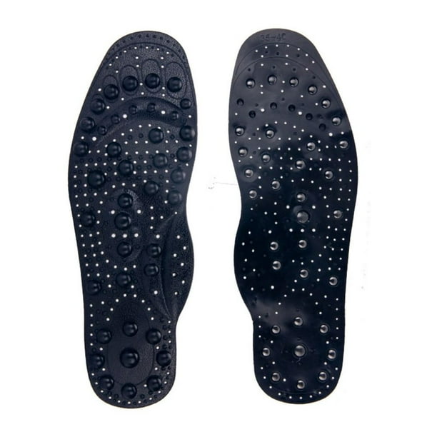 Plantillas de acupresión de turmalina suave, plantilla de zapato de terapia magnética de PVC con 68 imanes, plantillas de masaje para la circulación sanguínea, Unisex