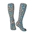 thumbnail image 5 of Lsque Corgi with Flowers Printed Crew Socks Men's Women's LightWeight Thin Casual Calf Socks ,Knee High Socks,Cotton Socks, 5 of 9