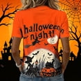 thumbnail image 7 of Jsaierl Womens Halloween Shirts Cute Witch Print Tees Fall Work V Neck T-Shirts Short Sleeve Dressy Casual Blouse Tops Halloween Party Supplies,Sizes S-2XL, 7 of 7