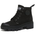 thumbnail image 6 of Palladium Pallabase Twill Women's Black Lace Up Canvas Ankle Boot With Side Zip Size 8, 6 of 6