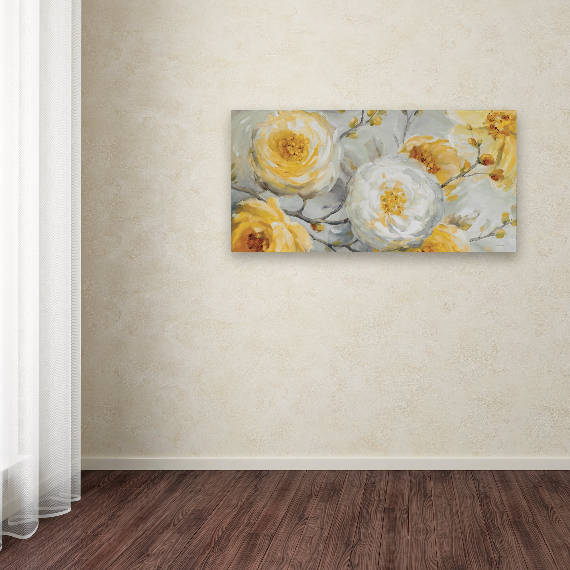 Trademark Fine Art 24x47 Floral Canvas Wall Art 'Sunshine' by Lisa Audit