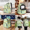 thumbnail image 3 of Kuiaobaty Lemon Print 3 Pcs Backpack and Lunch Box Set for Girls Boys Multi Pockets Lunch Bag and Bookbag with Bottle Holder Lightweight Backpack and Pencil Bags Set for School Picnic, 3 of 7