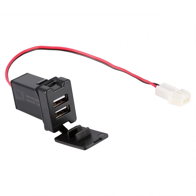 Adaptador de corriente USB, cargador de coche USB dual de 12 V-24 V CC a 5 V Cargador de coche USB diseñado meticulosamente