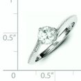 thumbnail image 2 of Sterling Silver Rhodium Plated Cz Ring (Size 7) Made In Thailand qr4234-7, 2 of 2