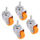 thumbnail image 5 of 4 ruedas giratorias silenciosas para muebles, ruedas industriales, ruedas giratorias silenciosas, 5 of 6