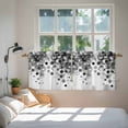 thumbnail image 3 of Black Gradient Tier Curtains 24 Inch Length, Abstract Polka Dots Vintage Modern Cafe Short Curtains for Bathroom Over Sink, Small Kitchen Curtain Light Filtering Tiered Drapes 2 Panels 27.5"Wx24"L, 3 of 8