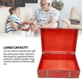 thumbnail image 4 of Treasure Chest Box, Reinforced Corners Large Capacity Exquisite Rectangle Wood Treasure Box  for Watches for Postcards Small,Medium,Large, 4 of 7