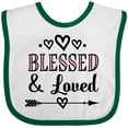 thumbnail image 3 of Inktastic Blessed and Loved Baby Girl Girls Baby Bib, 3 of 4