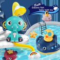 thumbnail image 2 of Juguetes de baño para bebés, chorro de agua eléctrico, educación temprana, regalos de playaelefante azul zhangmengya unisex, 2 of 2