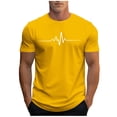 thumbnail image 1 of Eres Más Que una Camisa de Puntuación de Prueba Nueva Moda Casual Hombres Imprimir Camiseta Deportiva Manga Corta Blusas de Cuello Redondo, 1 of 1
