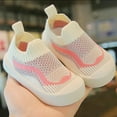 thumbnail image 5 of ZACPNCV Toddler Boys Girls Shoes First Walking Breathable Non Slip Walker Sneakers Soft Sole Shoes, 5 of 5