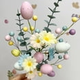 thumbnail image 3 of Aerosoles Artificiales de Pascua, 17.8 Pulgadas, Huevos de Pascua de Imitación Pastel, Ramas de Bayas con Flores de Margaritas Falsas, Tallos Florales de Primavera de, 3 of 3