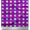 thumbnail image 1 of Soimoi Purple Cotton Voile Fabric Circle Geometric Print Fabric by the Yard 42 Inch Wide, 1 of 3