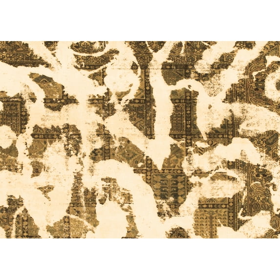 Ahgly Company Indoor Rectangle Abstract Brown Modern Area Rugs, 2' x 3'