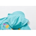 thumbnail image 3 of BONVERANO Baby Girls Swimsuit UPF 50+ Sun Protection, Zip Front Hoodie Long Sleeve One Piece Swimwear, Toddler Bathing Suit （pineapple 18-24months）, 3 of 8
