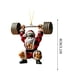 thumbnail image 2 of Christmas Decorations Ornaments Big Christmas Tree Ornaments Ornaments For Coworkers Christmas Tree Two Pendant Decoration Double Print Fitness Muscle Santa, 2 of 6