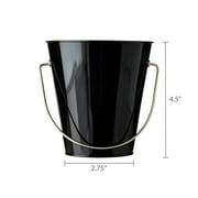 Black Tin Pail with Handle, 4.6, by Way To Celebrate