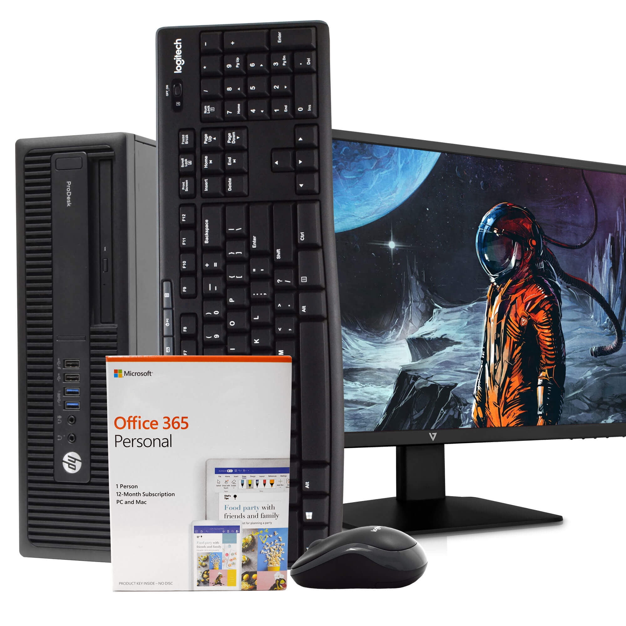 Best Small Business Desktop Computer HP ProDesk 600G2 Business Desktop Computer Bundle with 24" Monitor