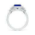 thumbnail image 2 of ANGARA Lab Grown 2.35 Ct Blue Sapphire Double Shank Engagement Ring for Women in 14K White Gold (Size-8mm) | September Birthstone, Anniversary, Jewelry Gift for Women | Lab-Grown Blue Sapphire Ring, 2 of 8