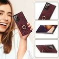 thumbnail image 5 of Allytech Case for Samsung Galaxy Note 20 Ultra 6.9 inch,Shockproof Premium PU Leather Finger Ring Holder ID Credit Card Slots Phone Case Cover,Winered, 5 of 8