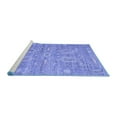 thumbnail image 2 of Ahgly Company Machine Washable Indoor Round Persian Blue Traditional Area Rugs, 4' Round, 2 of 4