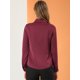 thumbnail image 5 of INSPIRE CHIC Blusa con cuello de satén para mujer, elegante, de manga larga, para oficina, de trabajo borgo?a XL, 5 of 6