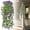 E, variant on Artificial Fake Hanging Flowers Plants for Outdoor Spring Summer Decoration, 1PCS Faux Silk Violet Uv Resistant Look Real Trailing Vines for Outside Home Planter Porch Patio