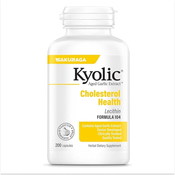Kyolic Aged Garlic Extract Cholesterol Formula 104 - 200 Capsules