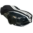 thumbnail image 2 of 2005-2024 Ford Mustang Indoor/Outdoor Car Cover - Ultraguard Plus 300 Denier Water Resistant Protection for V6/Ecoboost/GT/Bullitt/Shelby GT350/GT500 Black with Gray Stripes, 2 of 8