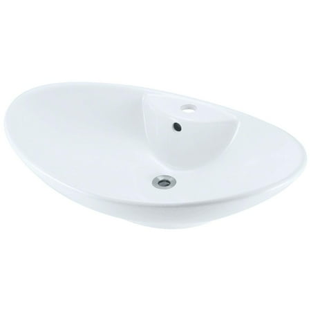 Mr Direct V2102 White Porcelain Vessel Bathroom Sink