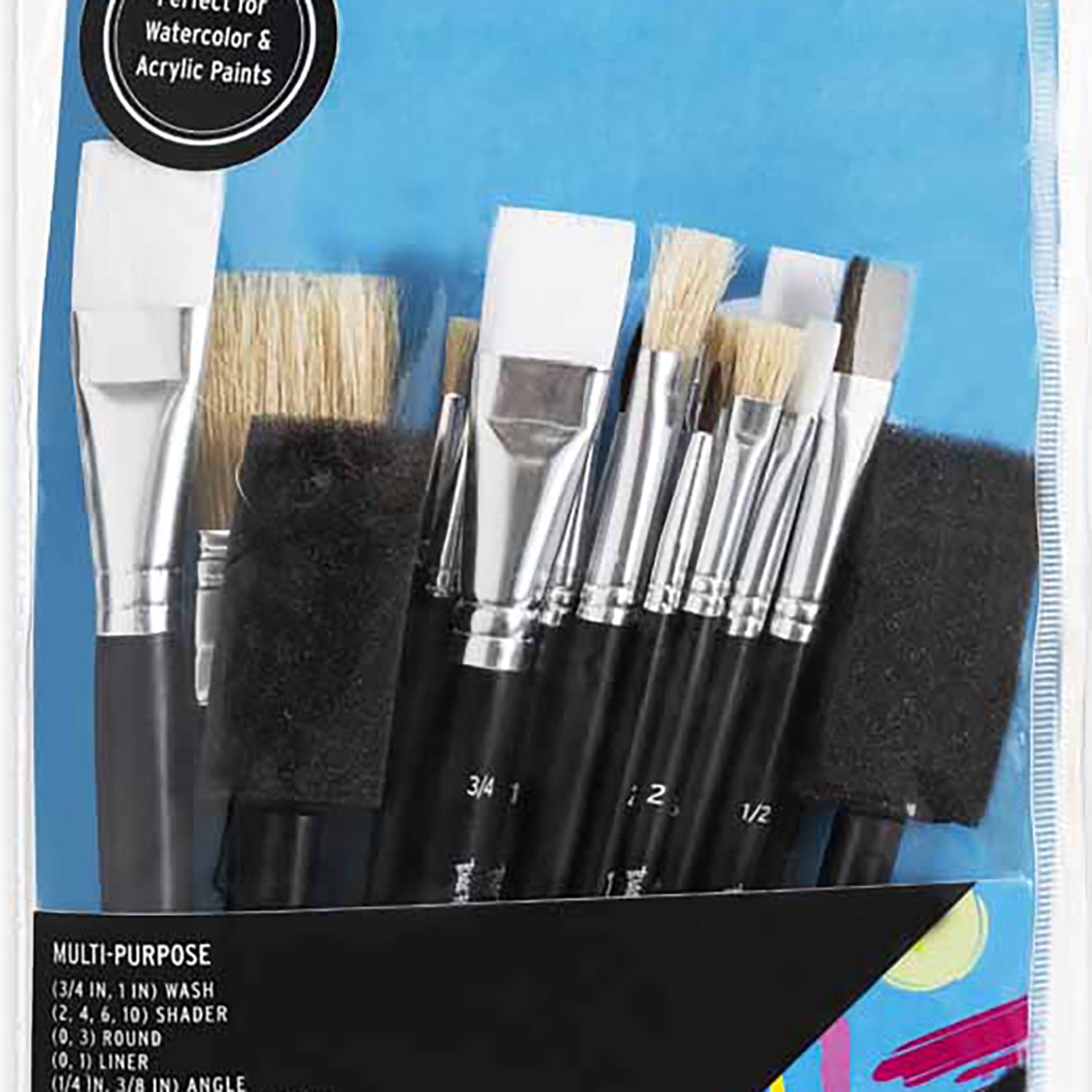 Brea Reese: Brush Set: Value Pack - 25pc - Premium Natural Boar Bristles, Storage Pouch, Perfect for Watercolor & Acrylic Paints, Adult Art Supplies