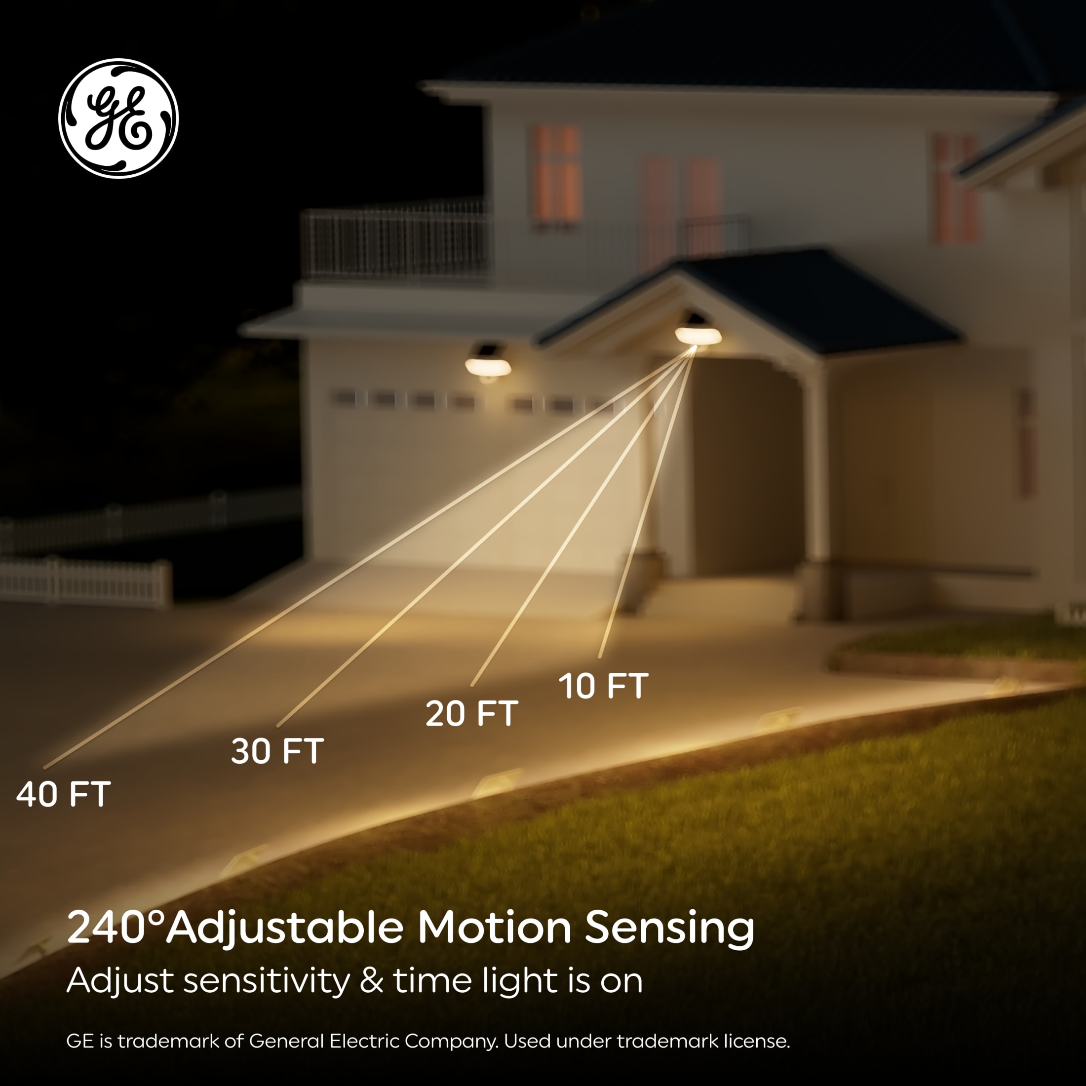GE 3-Head Solar Security Light, 2500 Lumens, Motion Sensor photo 5
