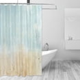 thumbnail image 3 of YFYANG Waterproof Bathroom Shower Curtain, Blue Watercolor Pattern Texture Shower Curtain Set with Hooks, Home Bathroom Tub Decor - 72 "x72", Iron Hooks, 3 of 6