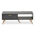 thumbnail image 4 of Baxton Studio Kelson Modern and Contemporary Dark Grey and Gold Finished Wood Coffee Table, 4 of 11
