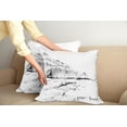 thumbnail image 2 of Ambesonne Nature Throw Pillow Cover 2 Pack, Pine Forest Countryside, 16", Black White, 2 of 7
