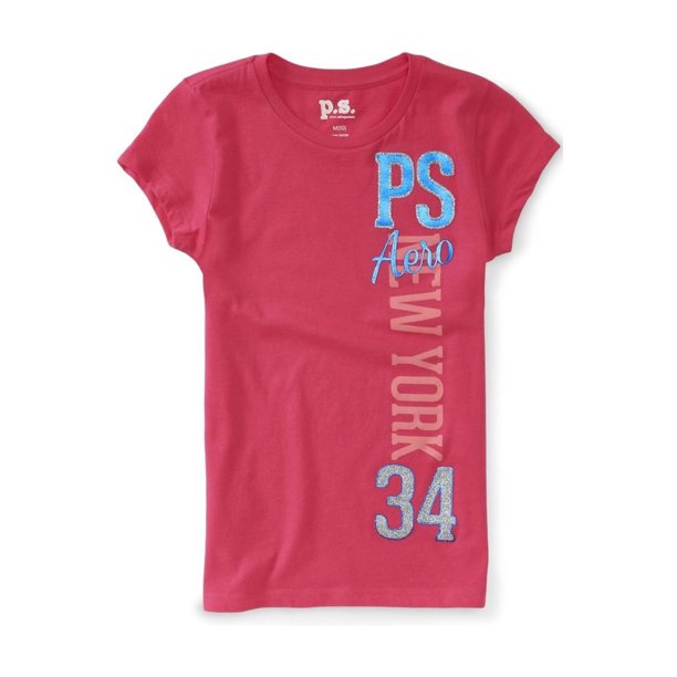 Aeropostale Girls New York 34 playera gráfica, rosa, 4