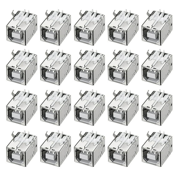 PCB USB Connector Type-B Female Jack 90 Degree DIP Printer Port 20pcs