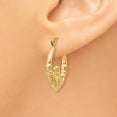 thumbnail image 3 of 14K Yellow Gold Polished Claddagh Hoop Earrings, 3 of 4