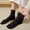 2B#Black, variant on Women's Massage Bottom Stockings with Wide Neck Design Soft Absorbent Fabric Anti Slip Comfort Middle Tube Socks for Everyday Comfort